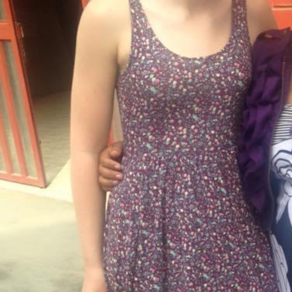 American Eagle Purple printed floral dress